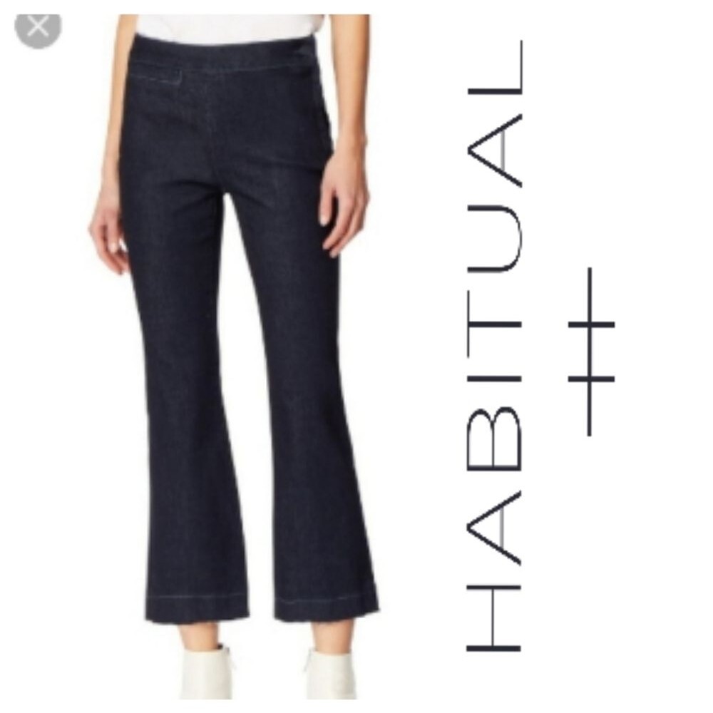 Habitual jeans Carmela Cropped Flare dark blue high rise jeans new Y2K size 25